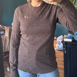 Hollister Brown Long Sleeve Tee
